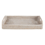 Woven tray on a white background