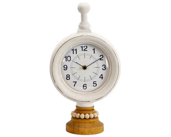 Beaded wooden table clock

Refresh your space with a personal mood and touch, with thoughtfully curated decor like this table clock. Made of wood, this clocks is the perfect addition to your home assortment - or a gift for those who matter most!

Materials:
Wood, metal, plastic

Dimensions:
8