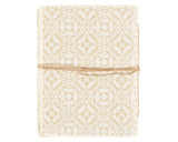 Modern gold patterned unlined journal

A high-quality journal displaying an art nouveau inspired gold bird pattern on a textured paper cover. This journal contains 96 unlined pages featuring deckled edges and an aged aesthetic. Our journal includes a wrap-around jute tie closure to keep secure. This is a stylish and functional gift perfect for any home office or desk.

Materials:
Paper, jute

Dimensions:
6" wide x 1/2" deep x 8" long