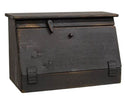 Aged Wood Black Distressed Bread Box