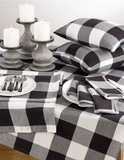 Country farmhouse buffalo check table runner

Made from 100% cotton, this black and white buffalo plaid table runner is a perfect addition to your dining area. Turn your dining, kitchen, or sofa table into an exhibition with this perfect mix of traditional and modern styles.&nbsp;

Materials:
Cotton

Dimensions:
16" wide
72" to 108" long overall

Care:&nbsp;
Machine washable