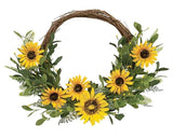 Black-eyed Susan grapevine decorative wreath