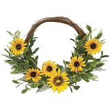 Black-eyed Susan grapevine decorative wreath