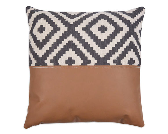 Modern black geometrical throw pillow