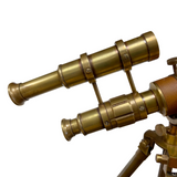 Antique reproduction brass tabletop telescope