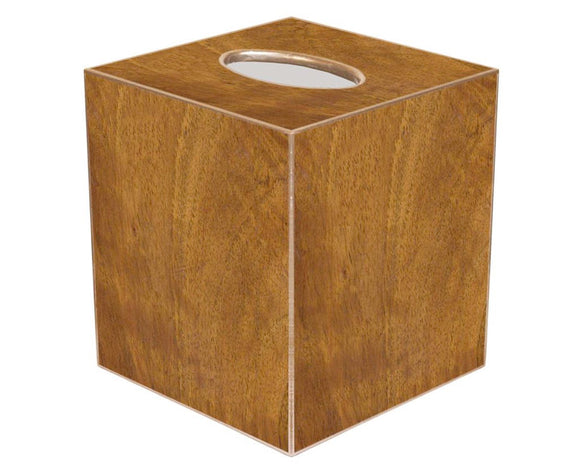 Traditional brown wood grain tissue box cover

This brown wood grain decoupage tissue box cover is handmade to order by a wonderful team in Houston. They easily slide over any cubed tissue box cover. The artwork is hand-cut, decoupaged, and polished. Each tissue box cover is hand-painted in gold around the edges as the finishing touch.

This item is proudly made in the USA.

Materials:
Wood

Dimensions:
5