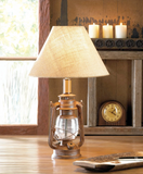 Vintage-inspired camping lantern with shade