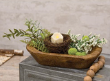  This decorative ovular bowl is made of chunky, lightweight wood with a rough-hewn texture and a natural brown finish. This bowl makes a charming addition to everyday home decor, giving a rustic and handmade feel to any space. Display this bowl with potpourri, florals, greenery, or other bowl filler for a look that can be customized for any season or holiday.
 