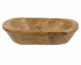  This decorative ovular bowl is made of chunky, lightweight wood with a rough-hewn texture and a natural brown finish. This bowl makes a charming addition to everyday home decor, giving a rustic and handmade feel to any space. Display this bowl with potpourri, florals, greenery, or other bowl filler for a look that can be customized for any season or holiday.
 