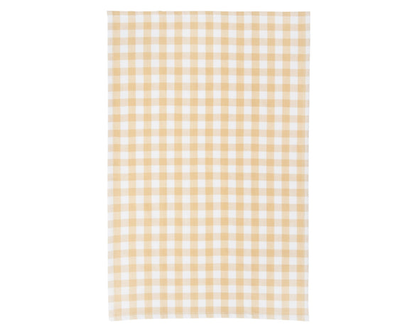 Cornsilk gingham plaid kitchen towel

Crafted of cotton fabric, this woven towel features a timeless gingham check pattern. Whether you're drying dishes, wiping spills, or simply adding a decorative touch, it's both functional and stylish.

Materials:
Cotton

Dimensions:
18