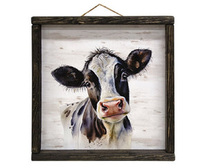 Black and white cow art, Cow portrait print, Country cow wall hanging art decor, JaBella Designs