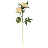 Artificial flower stem with white flowers on a white background