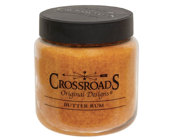 Jar of Crossroad's Butter Rum on a white background