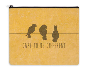 Yellow bird-themed makeup bag

This adorable cosmetic bag is perfect for a teenager. It features a zippered top, ticking lining, and an inside pocket. It is large enough to hold several pieces of makeup or other travel-size toiletries.&nbsp;

Materials:
Canvas

Dimensions:
9" high x 11" wide