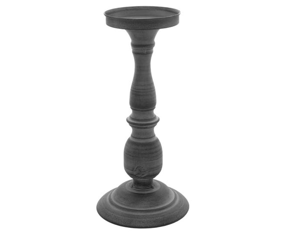 Tall dark gray candle holder

This tall dark gray candle holder is a nice and subtle addition to any chosen design theme of your room. With its faint ringed design adding a hint of personality to the piece, it's easily a nice touch to any home. Pair it with one of our LED candles and set up for success!

Materials:
Wood, metal

Dimensions:
5 3/4