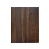 Dark brown wooden surface with visible grain pattern on a white background