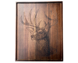  Add a touch of the wilderness to your dining experience with our deer hunting wood board. Perfect for hunters and outdoor enthusiasts, this board features an intricately detailed deer design on dark, rich wood. It offers a substantial surface for serving an array of snacks, cheeses, or charcuterie, blending functionality with rustic aesthetic appeal.
 