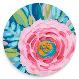 Set of 4 colorful floral coasters

A garden party would not be complete without designer Julie Marriott's painted pink flowers holding your beverage! Each coaster features a colorful floral picture. Each one is made of ceramic with a matte sandstone surface finish. The bottom of the coaster is covered in cork to protect your furniture.

Your purchase includes one coaster of each design.&nbsp;

These coasters are proudly made in the USA.

Materials:
Ceramic

Dimensions:
4" diameter