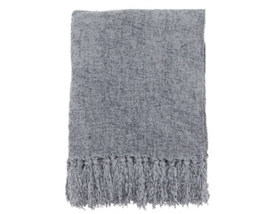 Gray throw blanket

Super soft and warm, this throw blanket is suitable for any bed or sofa. It's perfect to cozy up in front of the fire on cold nights, but it also adds a lovely decorative touch to your room. It's lightweight and easy to pack, which makes it a great travel blanket too, so you can easily take it with you on a plane or car ride.&nbsp;

Materials:
Polyester

Dimensions:
50" wide x 60" long