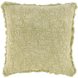 Muted green floral damask throw pillow

This decorative pillow features an embossed floral pattern on textured fabric in a vintage green color palette with a coordinating fringe trim and stonewashed green cotton on the back. It includes a zipper for easy removal. This pillow is a great everyday home accent that adds vintage style to any room.

Materials:
Cotton, polyester fill

Dimensions:
16" wide x 16" high