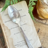 Jesus and Sweet Tea hand-stamped vintage spoon