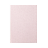 Pink notebook on a white background