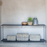 Long Kubu gray rattan storage basket

Elevate your home organization with our Kubu gray basket. With its stylish rectangular design, this storage basket adds a touch of sophistication to any room. It is perfect for storing essentials and keeping your space clutter-free.&nbsp;

Materials:
Rattan

Dimensions:
11" wide x 10" high x 19" long