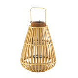 Casual natural light wood slat candle lantern, JaBella Designs, Poplar Landing