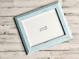 Hand-painted spa blue gallery photo frame