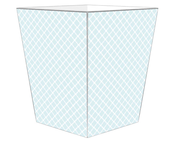 Light blue & white geometric trash can

Enhance your space with our beautifully hand-painted wood wastepaper basket. Each basket is crafted with care, combining durability with stunning artistry, making them a perfect addition to any room. The artwork is hand-cut, decoupaged, and polished by a small team of artisans in Texas. Each wastepaper basket is carefully painted silver around the edges as the perfect finishing touch.

This item is proudly made in the USA.