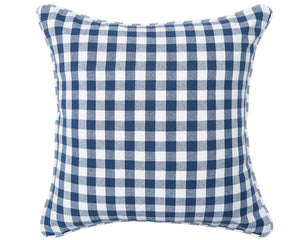 Dark blue gingham check throw pillow

With a classic gingham check in deep blue, this pillow was made for quaint looks and modern farmhouse style. This woven throw pillow is crafted of 100% cotton and instantly brings comfort to any room.

Materials:
100% Cotton, polyester fill

Dimensions:
18" wide x 18" high