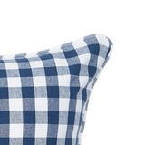 Dark blue gingham check throw pillow

With a classic gingham check in deep blue, this pillow was made for quaint looks and modern farmhouse style. This woven throw pillow is crafted of 100% cotton and instantly brings comfort to any room.

Materials:
100% Cotton, polyester fill

Dimensions:
18" wide x 18" high