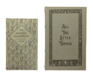 These enchanting book storage boxes come as a charming set of two: "All The Little Things" and "The Garden Guidebook." This set adds a touch of nostalgia and splendor to any bedroom, living room, entryway, or office. And they flawlessly complement a wide range of design themes. Place stationery or small keepsakes in these lovely storage boxes. Display on a side table with notepad and pen neatly stashed away.
