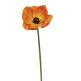 artificial orange poppy flower for decorations and weddings