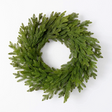 Classic artificial wintery green pine wreath
