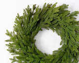 Classic artificial wintery green pine wreath