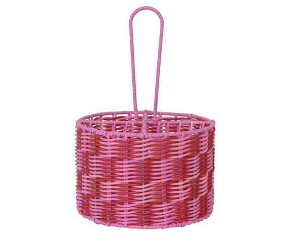 Hot pink woven plastic caddy with handle

Display your silverware in style at your next party with this adorable caddy. It features a hot pink woven pattern and matching handle. The caddy has four compartments for organizing silverware. This caddy matches our hot pink chip and dip basket, which is also a part of this collection.

Materials:
Plastic

Dimensions:
8