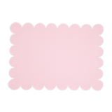 Light pink scalloped hem dining table placemat

These lovely placemats are perfect for spring or your shabby farmhouse chic dining area. Each placemat features a scalloped edge with a white hem along the border. These are a stylish way to romanticize the ordinary.&nbsp;

These placemats are sold individually or in sets of four.

Materials:
Cotton blend

Dimensions:
14" high x 20" wide

Care:
Machine washable