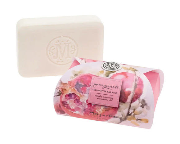 Pomegranate bar soap, shea butter soap, JaBella Designs, gifts