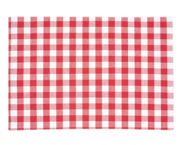 Classic country red gingham table placemat