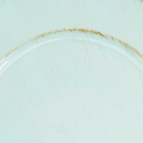 Farmhouse chic Robin's egg blue plate charger

Impress your guests with these vintage-inspired charger plates. This stylish and durable foundation for your dinnerware adds a layer of elegance and refinement to your table settings. Crafted to last, they are a staple for those who love entertaining.

These plates are sold individually or in sets of four.

Materials:
Plastic

Dimensions:
13" diameter