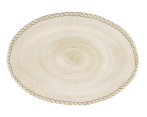 Set a gorgeous dinner table this platter. These rope melamine platter is attractive, functional, and a welcome addition to any indoor or outdoor table. It's shatterproof and food safe. This platter will be a fun addition to your nautical theme party, or use daily to add a bit of joy to your everyday.&nbsp;