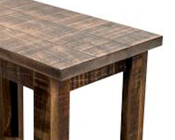 Wooden table with a checkered pattern on a white background
