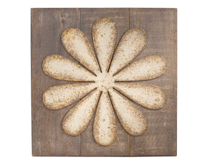 Rustic rounded petal flower wall plaque

Add rustic, yet refined, style to your space with this adorable wall plaque. It features a distressed, rounded petal flower atop a brown wood background. This plaque would look great in girl's bedroom or even during spring in a casual living room.

Materials:
Wood, metal

Dimensions:
18" square