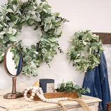 Artificial greenery wreath, JaBella Designs, Lamb's ear wreath, Winter wreath, Artificial wreath, Classic greenery wreath, Pottery Barn style, Fixer Upper style, Magnolia style, Southern Living style