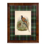 Framed print of two birds on a plaid background