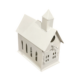 White house-shaped lantern on a white background