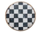 Black &amp; white marble check lazy Susan

Add unique charm to your dining table with this gorgeous lazy Susan. Framed in mango wood, this lazy Susan features a black and white marble check design. This piece would look wonderful with other black and white decor.&nbsp;

Materials:
Wood, marble

Dimensions:
16" diameter