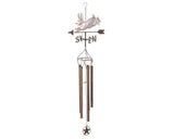 Weather vane wind chime with bunny rabbit accent, JaBella Designs