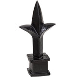 Decorative traditional black metal finial figurine